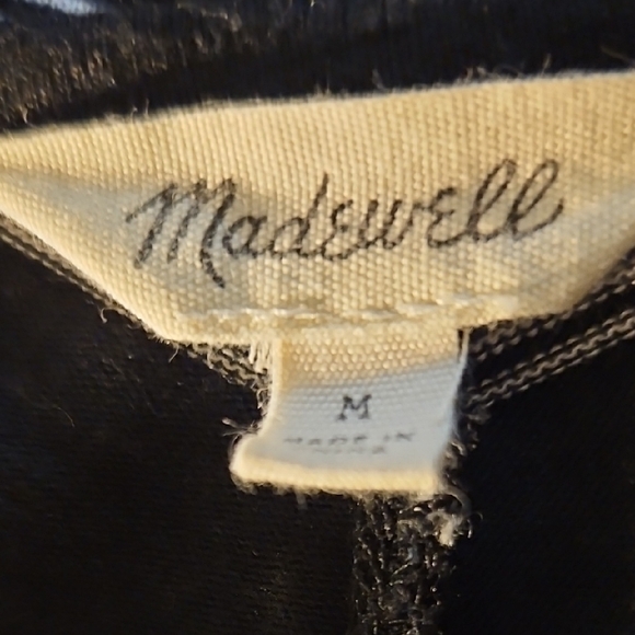 Madewell Black Crew Neck Sleeveless Midi Sundress EUC -Size Medium - Picture 2 of 4